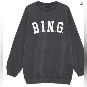 Anine Bing Oversized Sweatshirt washed black- Small